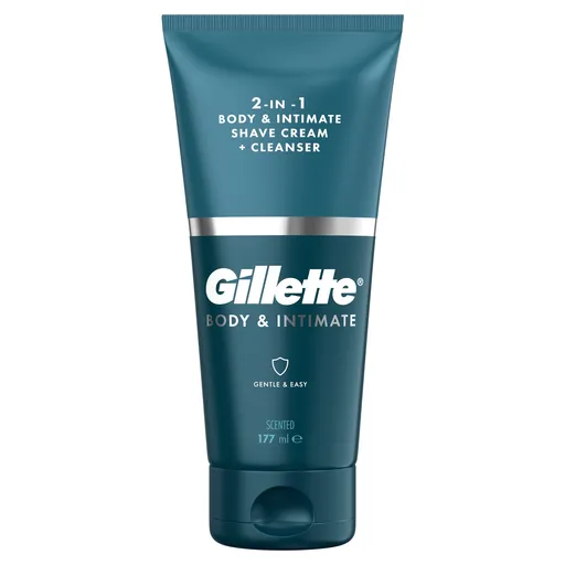 Gillette Emulsie de curățare și gel de bărbierit 2 în 1 Body & Intimate (Body & Intimate Shave Cream + Cleanser) 177 ml