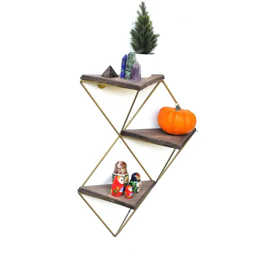 Raft de perete, Hanah Home, Wr076, Nuc / Aur