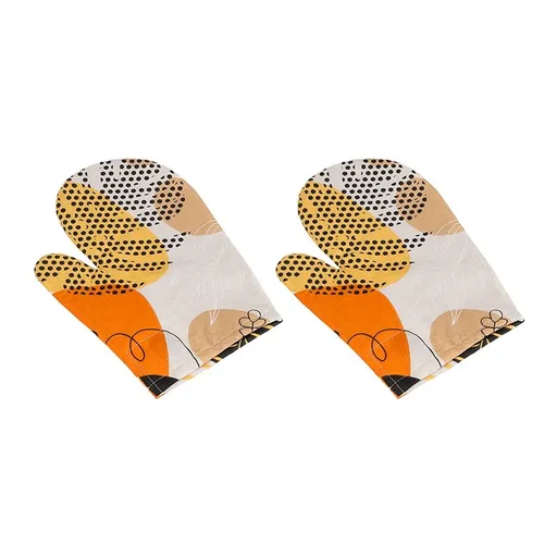 Mănușă de bucătărie Bellatex Pietre portocaliu, 28 x 18 cm, 2 buc