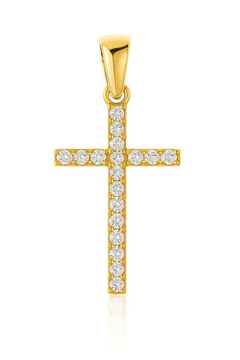 Brilio Pandantiv fermecător cu cruce din aur 14/660.902ZIR