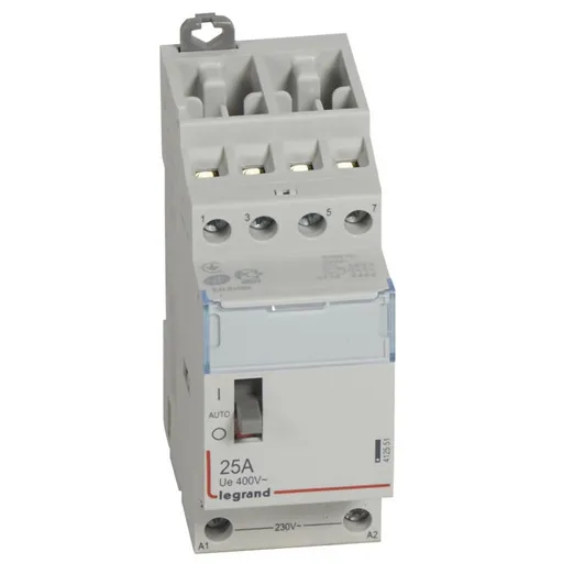 Contactor pe sina DIN CT 230V 4NO 25A cu maneta Legrand 412551