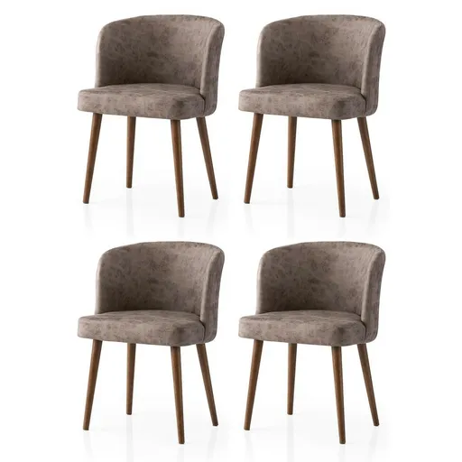 Set de scaune de sufragerie Zen Mink and Black, 4buc.