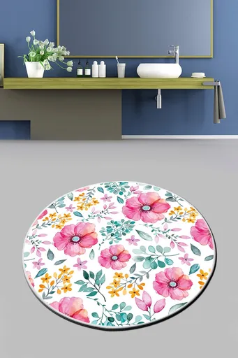 Covoras de baie, L'essentiel Maison, Azalea (140 x 140), 140x140 cm, Poliester, Multicolor