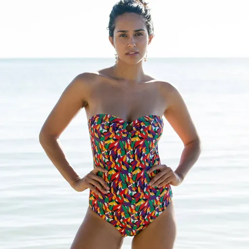 Costum de baie dintr-o bucată cu imprimeu Toboki, cu bretele detașabile