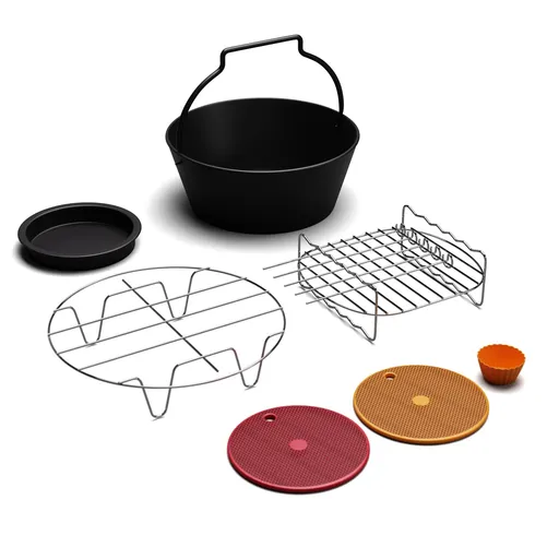 Klarstein Setul de accesorii AeroVital Deluxe Colour Touch, 6 piese, potrivit pentru alimente, potrivit pentru mașina de spălat vase.