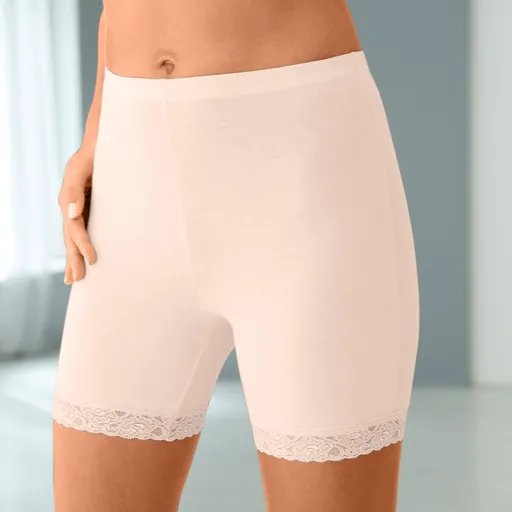 Set de 2 chiloți elastici din bumbac cu dantelă