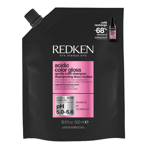 Redken Șampon iluminator pentru culoare și strălucire de lungă durată Acidic Color Gloss (Gentle Color Shampoo) 500 ml - umplere de rezervă