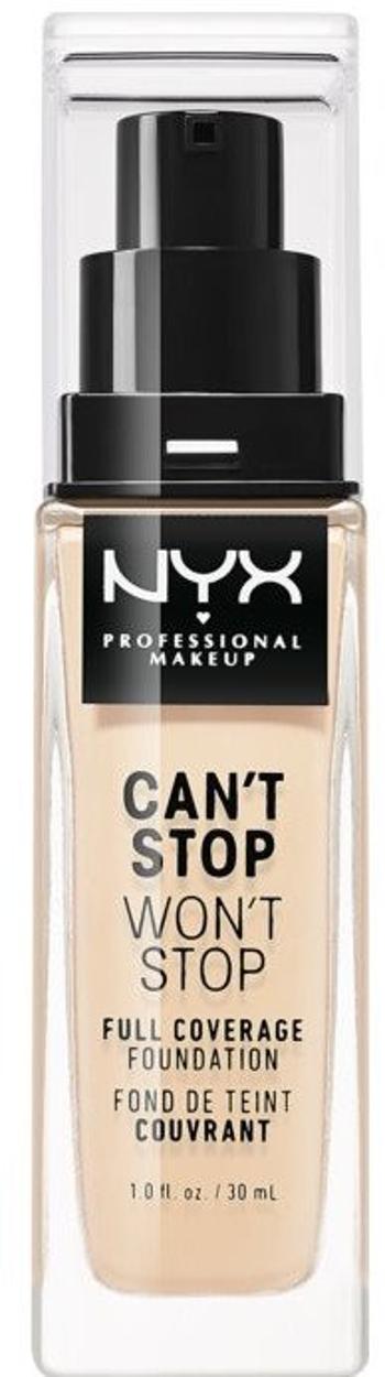NYX PROFESSIONAL MAKEUP Can't Stop Won't Stop 24 Hour Foundation vysoko krycí make-up - odtieň 02 Alabaster 30 ml