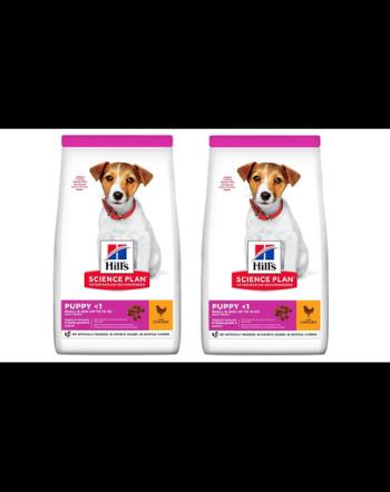 HILL'S Science Plan Canine Puppy Small&amp;Mini Chicken 6 kg (2 x 3 kg) hrana uscata catei si femele gestante