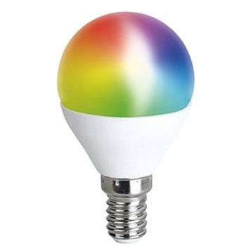 Solight LED SMART WIFI žiarovka, miniglobe, 5 W, E14, RGB, 400 lm (WZ432)