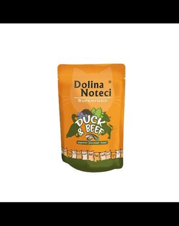 DOLINA NOTECI Superfood hrană umedă pentru pisici, cu vită și rață 85g