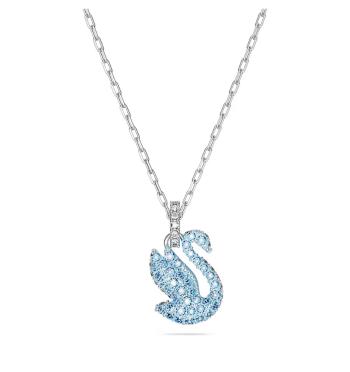 Swarovski Colier delicat cu o Lebădă albastră Iconic Swan 5680422