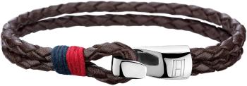 Tommy Hilfiger Brățară din piele maro închis TH2700671
