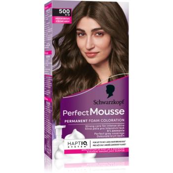 Schwarzkopf Perfect Mousse Culoare permanenta pentru par culoare 500 Medium brown 2x35 ml