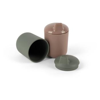 Dantoy Tiny Bio Sippy Cups ceasca Olive/Mocca 0m+ 2 buc