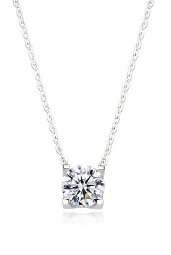 MOISS Colier elegant din argint cu zirconiu cubic ETERNITY N0001029