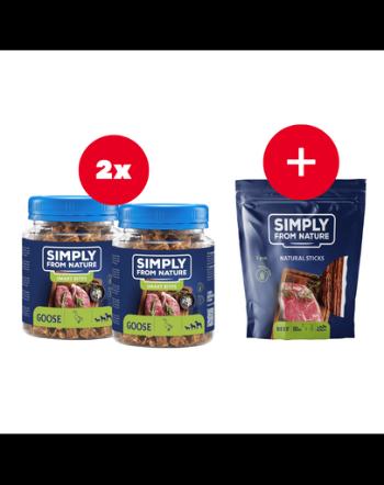 SIMPLY FROM NATURE Smart Bites recompensa cu gasca 2 x 130 g + snack GRATIS