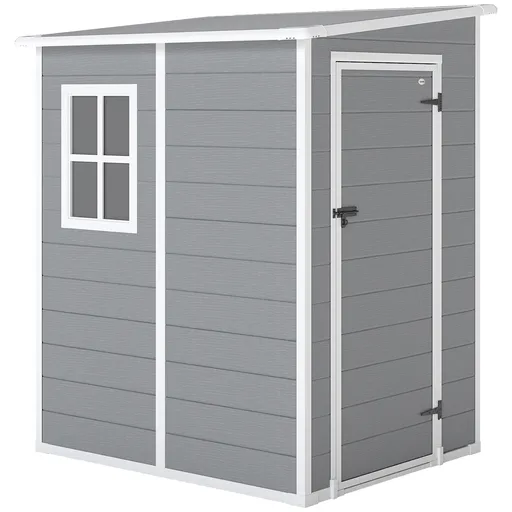 Outsunny Magazie din metal pentru gradina, Gri