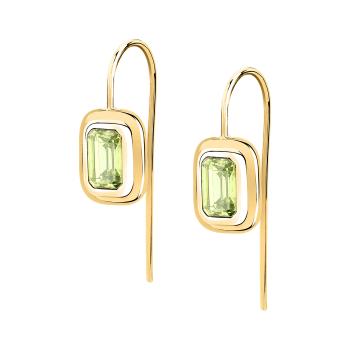 Trussardi Cercei placați cu aur cu zirconiu cubic verde T-Design TJAXA26