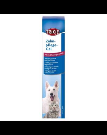 TRIXIE Gel pentru îngrijire dinți și ginii pentru câini și pisici - aromă vită  100 g