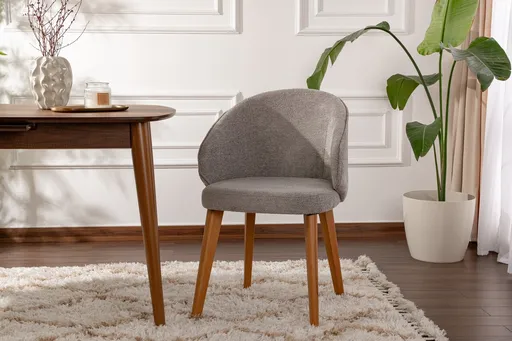 Set scaune 2 piese, Hanah Home, Bentley, Gri / Stejar închis