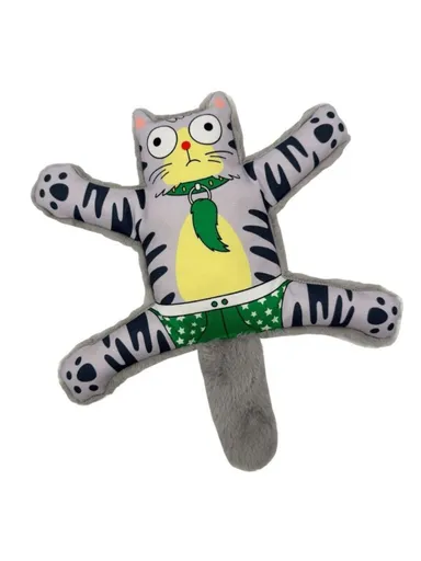 Jucărie pentru câini, Paws & Whiskers, Havhav 1023, MATERIAL TEXTIL PLUȘAT/MATERIAL TEXTIL POLIESTER, Gri