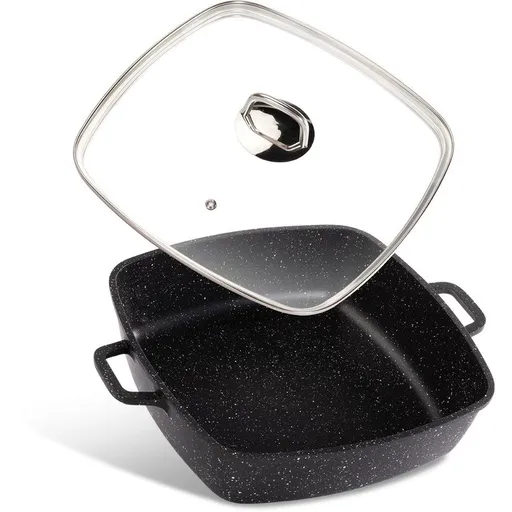 Lamart LT1288 tigaie Cast, 28 x 28 cm, negru, negru