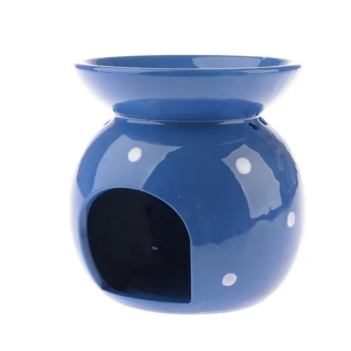 Lampa aromatică din porțelan Abuela albastră,  9,8x 12,5 cm, albastru