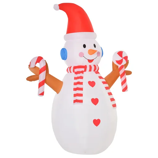 Om de Zapada Gonflabil de 240cm, Decoratiune de Craciun pentru Exterior cu Lumini cu LED, decoratiune gonflabila HOMCOM | Aosom Romania