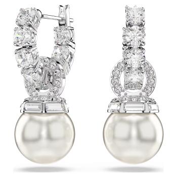 Swarovski Cercei strălucitori 2în1 cu zirconi și perlă de cristal Matrix 5691716
