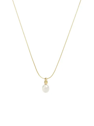 Furiosa Colier placat cu aur cu pandantiv din perlă naturală Dirty Pearl SN-DIRTYPEARL-G