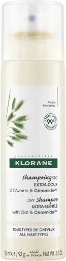 Klorane Șampon uscat cu ceramide Ovăz (Dry Shampoo) 150 ml