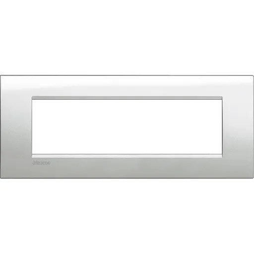 Rama ornament 7 module Bticino Living Light LNA4807GL, moonlight silver
