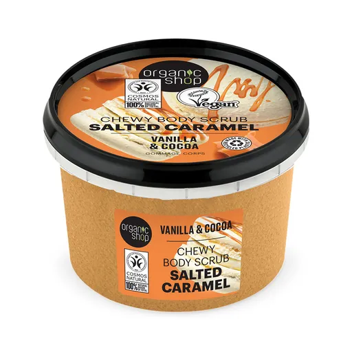 Organic Shop Peeling dens pentru corp Caramel sărat (Body Scrub) 250 ml