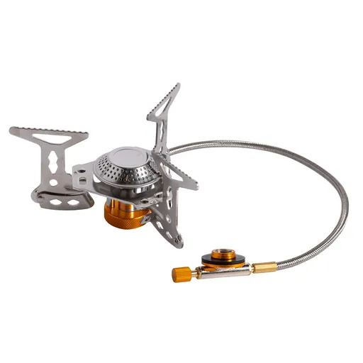 Aragaz Camping Micul Fermier GF-2438, Putere Termica 3.2 kW, Aprindere Piezo-Electrica, Compatibil Rezerva Gaz cu Filet si Valva