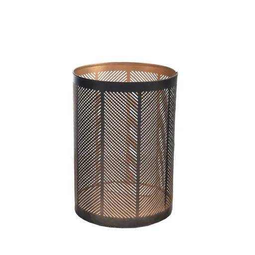 In Decor Sfeșnic metalic Line negru, 12 x 12 x 18cm