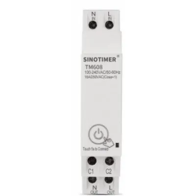 Comutator WIFI temporizat , Sinotimer, digital monofazat de la distanta SINOTIMER TM608 AC 110V 220V 16A 18mm