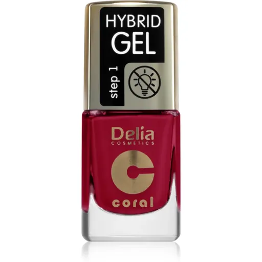 Delia Cosmetics Coral Nail Enamel Hybrid Gel lac de unghii sub forma de gel culoare 103 Juicy Raspberry 11 ml