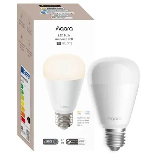 Bec Led Aqara Bulb T2, E27, 1100 Lumeni, Thread, Zigbee (doar lumina alba) 6975833357086