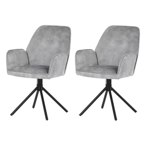 Set de scaune de sufragerie HC-511 SIL4, 2 buc., gri