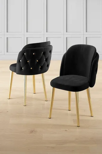 Set scaune 4 piese, Hanah Home, Axle, Negru