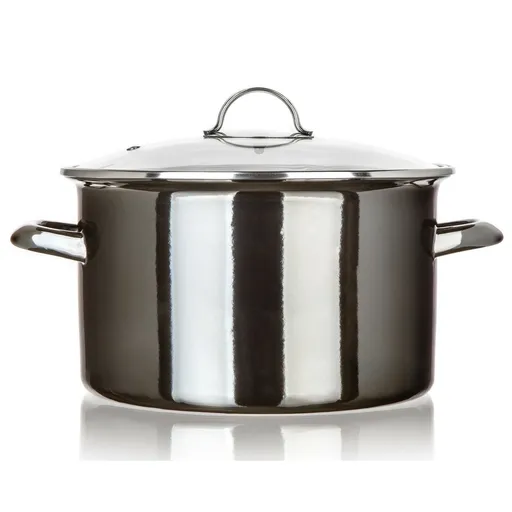 Banquet Oală emailată METALLIC Black 26 cm, 6 l,cu capac, 26 cm