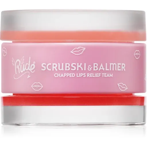Rude Cosmetics Scrubski & Balmer balsam și exfoliant pentru buze culoare Grapefruit 7.5 g