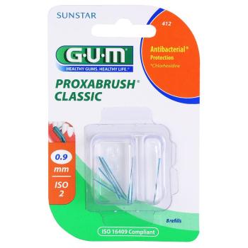 G.U.M Proxabrush Classic rezerve perii interdentare 8 bucati 0,9 mm (Interdental Brush) 8 buc