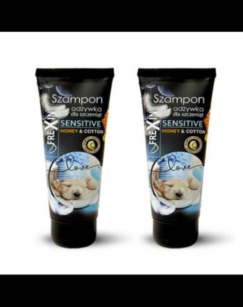 FREXIN Sensitive Sampon cu balsam pentru catelusi , miere si bumbac  2x220 g