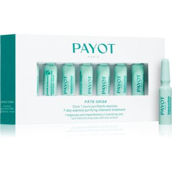 Payot Pâte Grise Cure 7 Jours Purifiante Express 7 zile de terapie intensivă pentru calmarea simptomelor acneice 7x1,5 ml