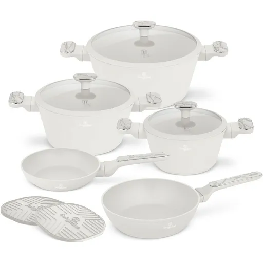 BerlingerHaus Set de vase cu suprafață din titan Sahara Marble, 10 bucăți