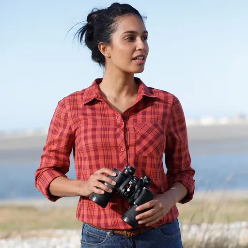 Cămașă din flanelă, imprimeu în două tonuri cu carouri