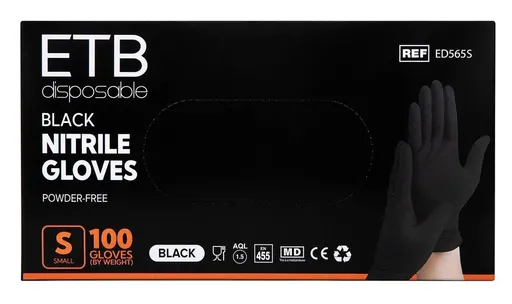 Manusi Nitril Negre S, 100 Buc