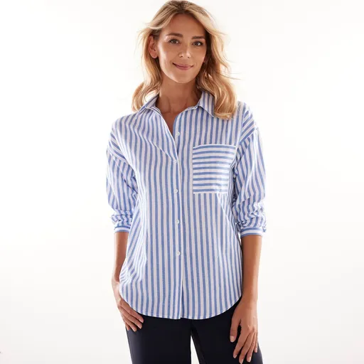 Cămașă oversize cu dungi